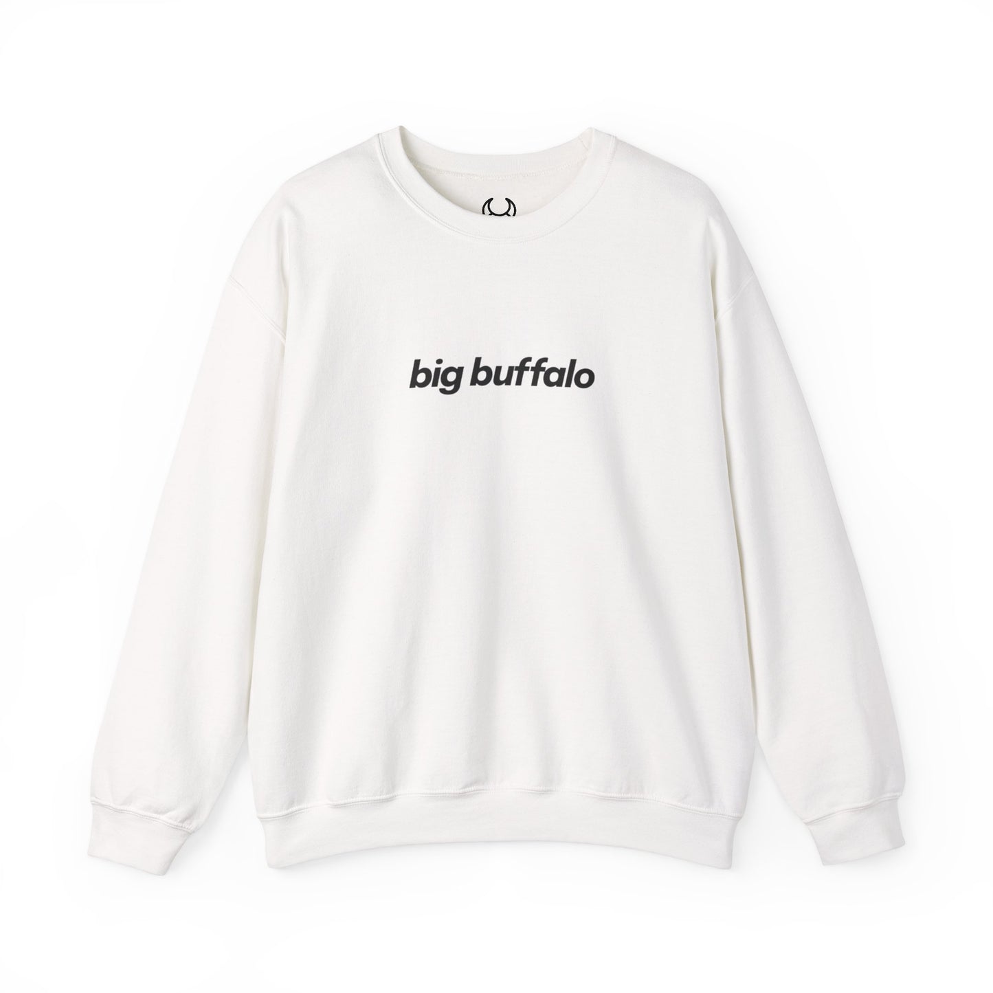 Sudadera sin capucha BIG BUFFALO blanca