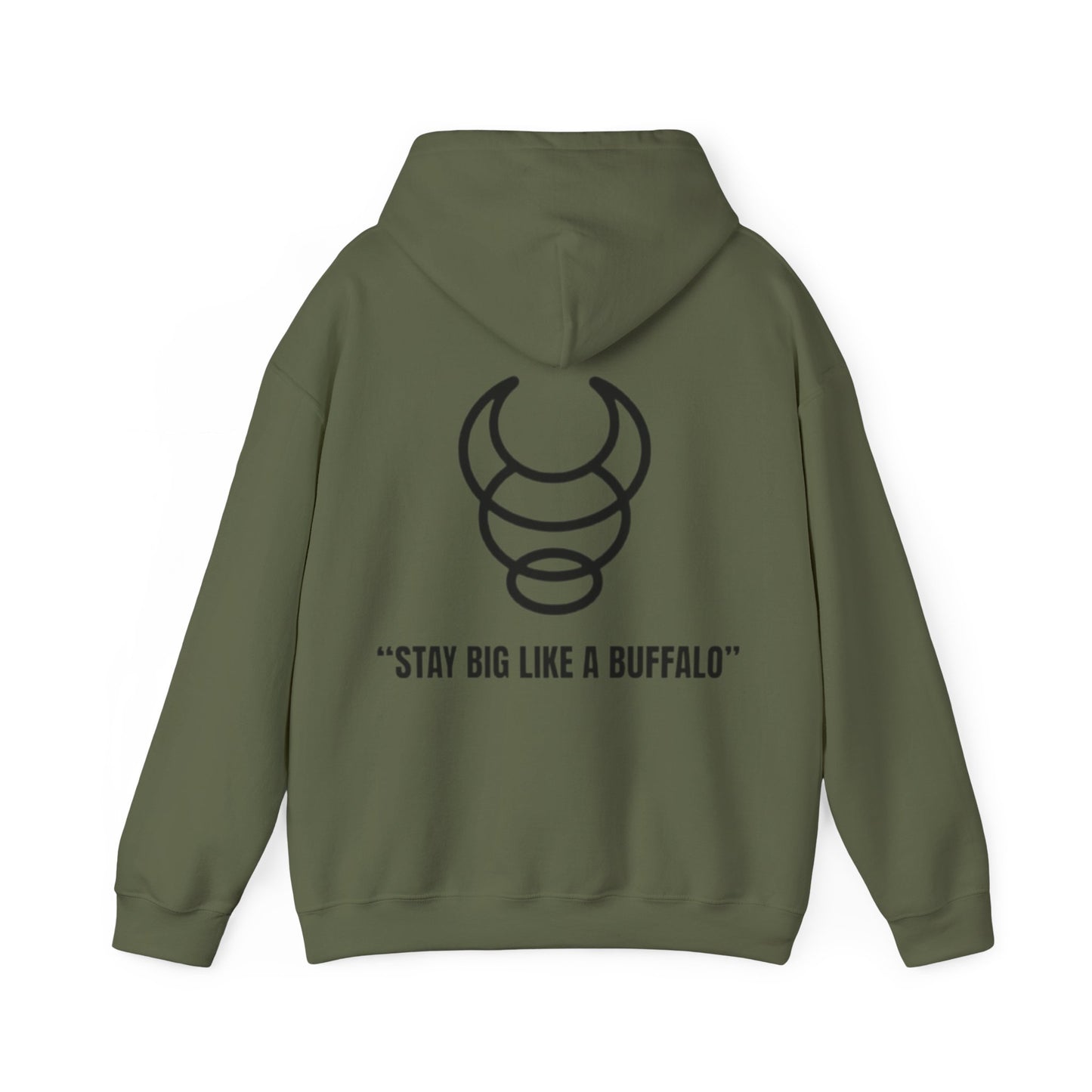 BIG BUFFALO olive green sweatshirt