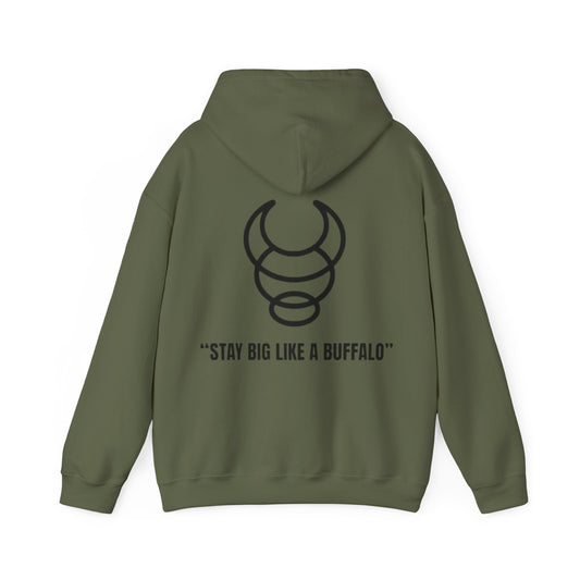 BIG BUFFALO olive green sweatshirt