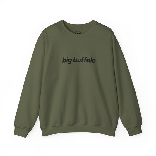 BIG BUFFALO olive green hooded sweatshirt